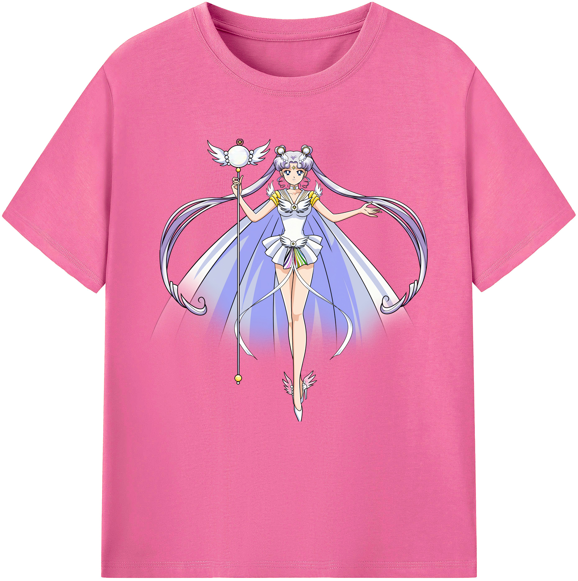 （画像用） 美少女戦士セーラームーン 月野 うさぎ つきの うさぎ Sailor Moon Tsukino Usagi レディースカジュアルプリントTシャツ（綿100％）